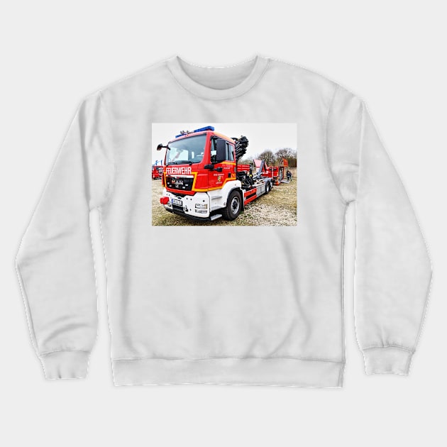 MAN TGS 26.440 Fire Fighter Karlsfeld - Trucknology Days Crewneck Sweatshirt by holgermader